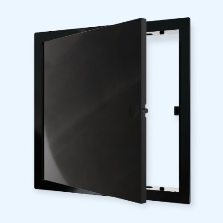 L2020N black Люк ревизионный LN фланец 200x200 нажимной 224х224 пластик black EVECS